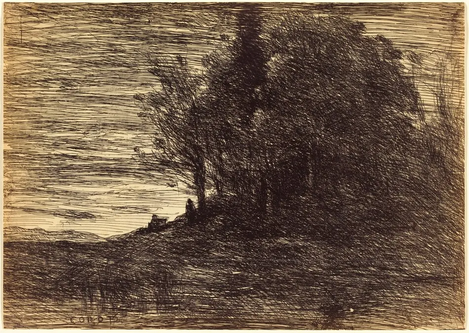 Hermit's Woods (Le Bois de l'ermite) by Jean-Baptiste-Camille Corot