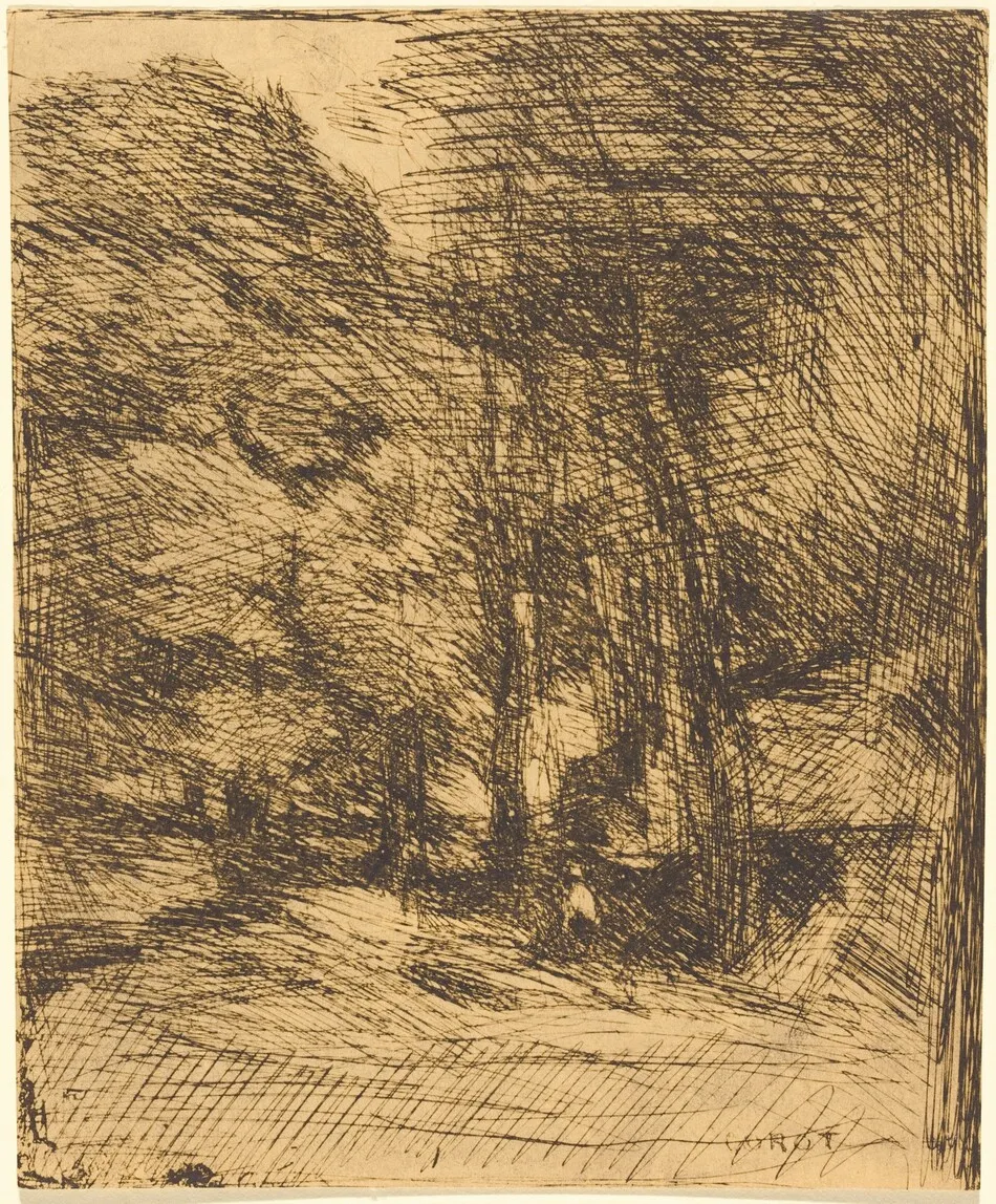 Souvenir of Bas-Breau (Souvenir du Bas-Breau) by Jean-Baptiste-Camille Corot