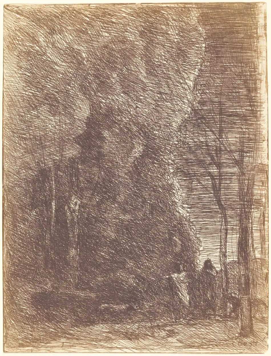 Dante and Virgil (Dante et Virgile) by Jean-Baptiste-Camille Corot