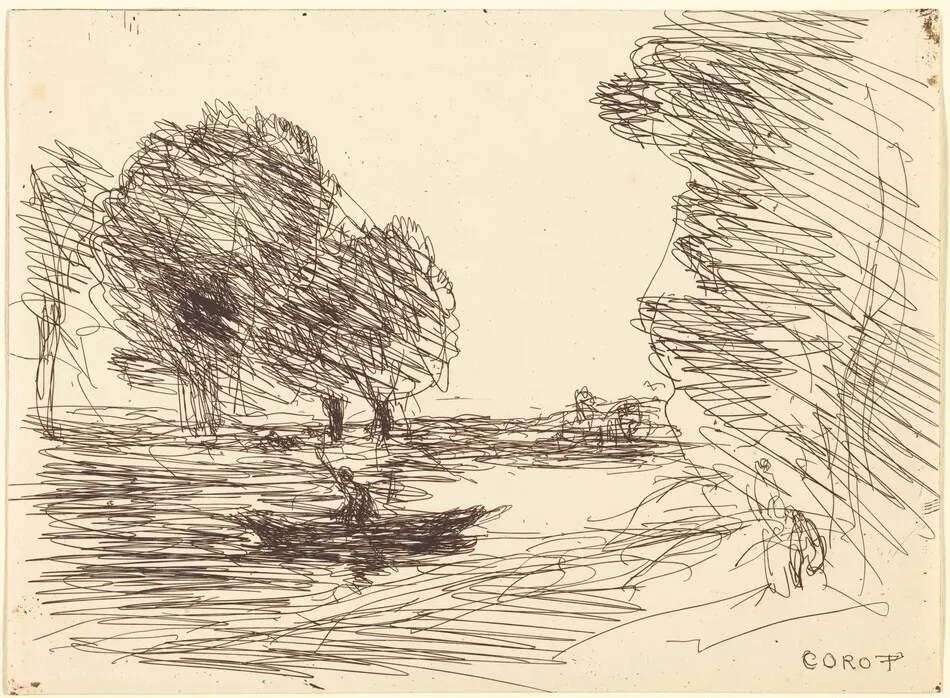 Boatman (Le Batelier) by Jean-Baptiste-Camille Corot