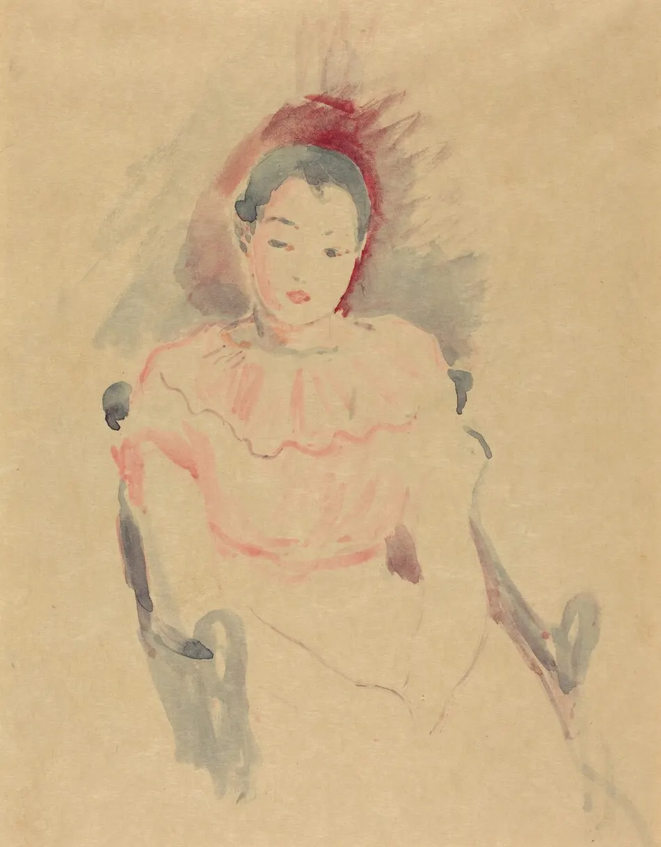 Girl Seated by Berthe Morisot