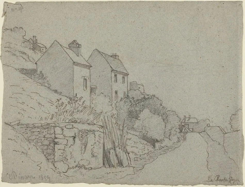 Houses by a Road by Camille Pissarro