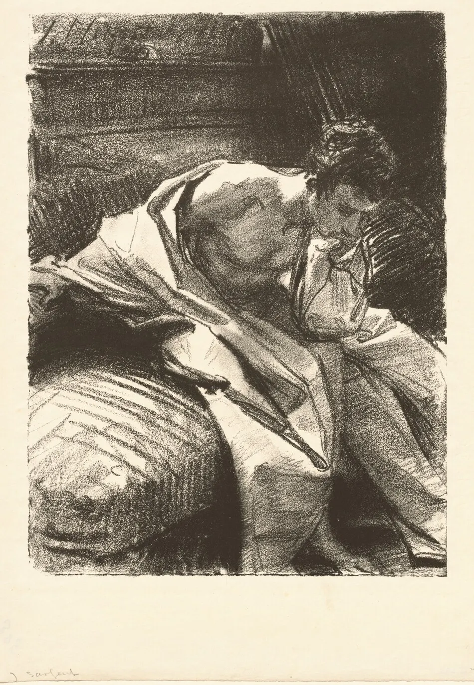 Study of a Young Man, Seated by John Singer Sargent