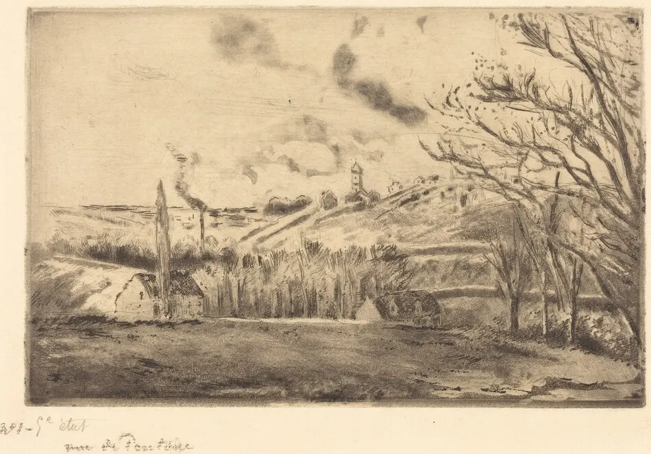 View of Pontoise (Vue de Pontoise) by Camille Pissarro