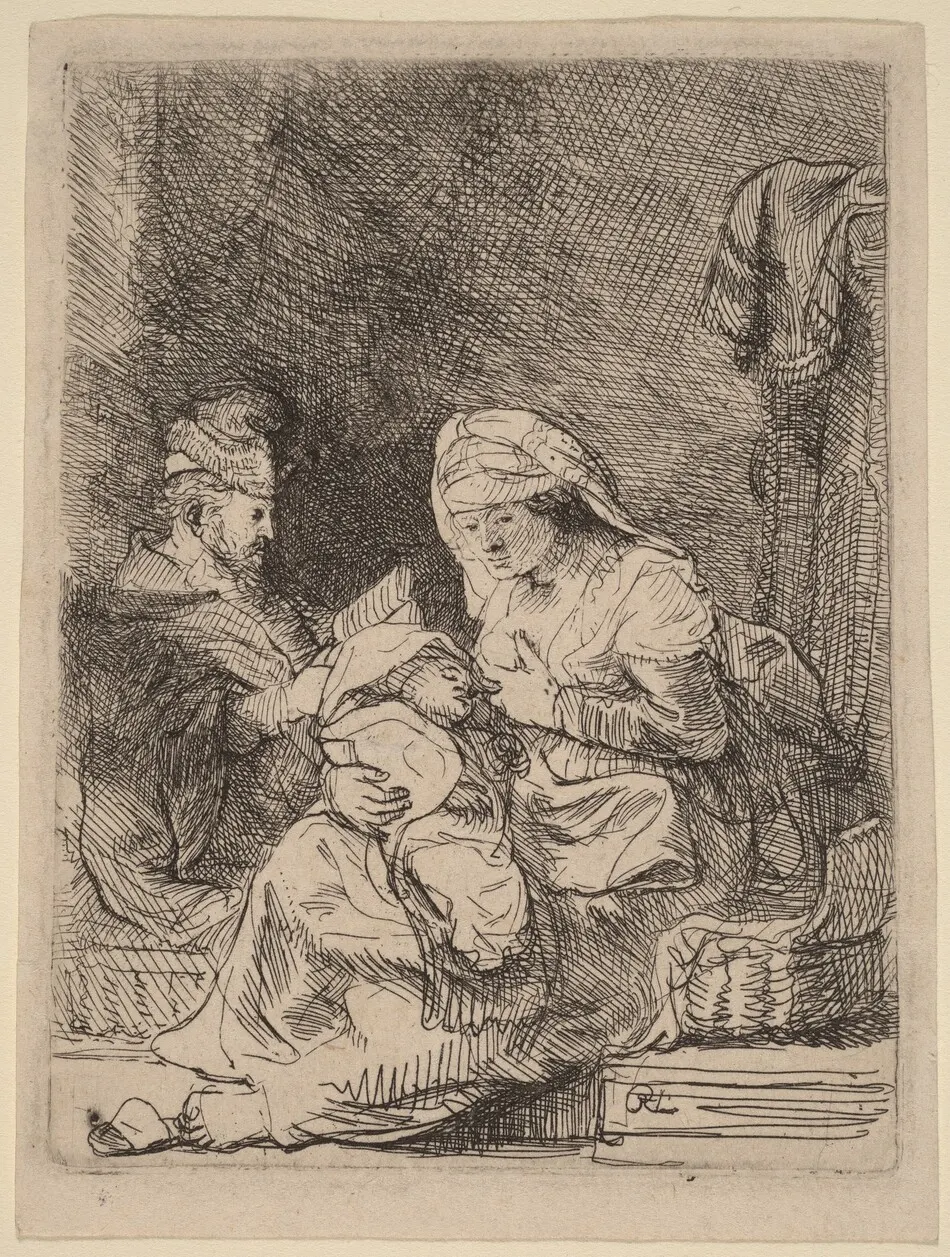 The Holy Family by Rembrandt van Rijn