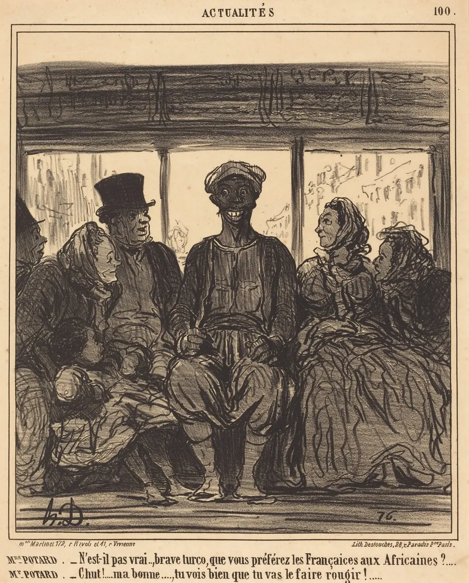 Actualités: Mme. Potard - N'est-il pas vrai, brave turco... by Honoré Daumier