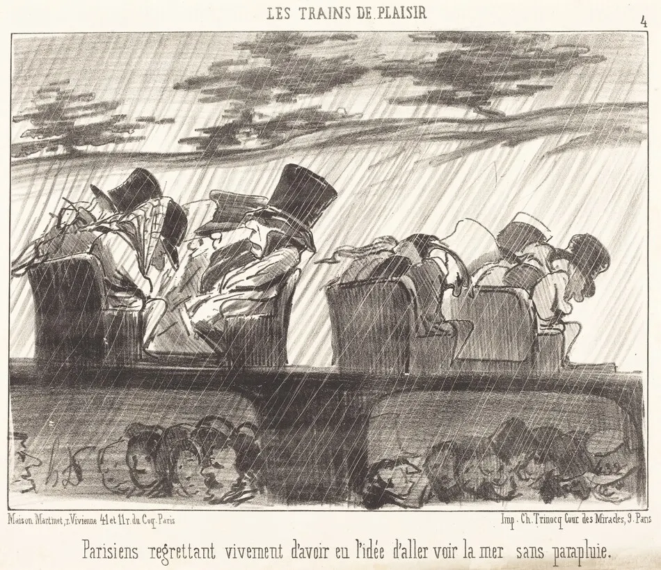 Parisiens regrettant vivement... by Honoré Daumier