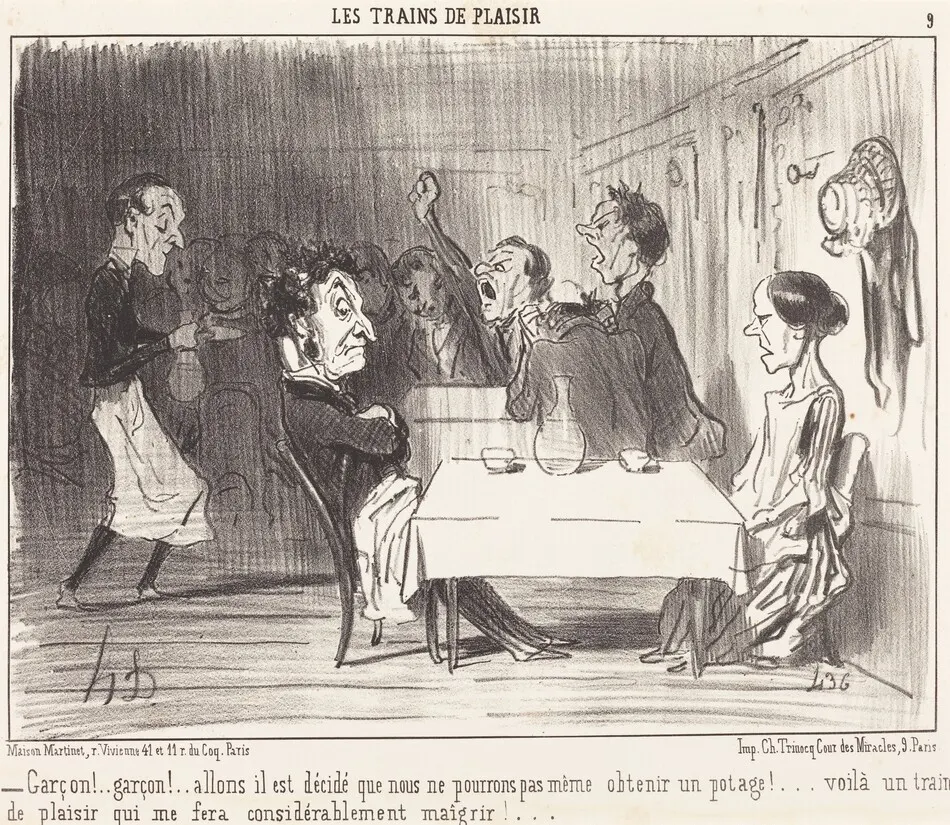Garçon!... garçon!... allons il est décidé... by Honoré Daumier