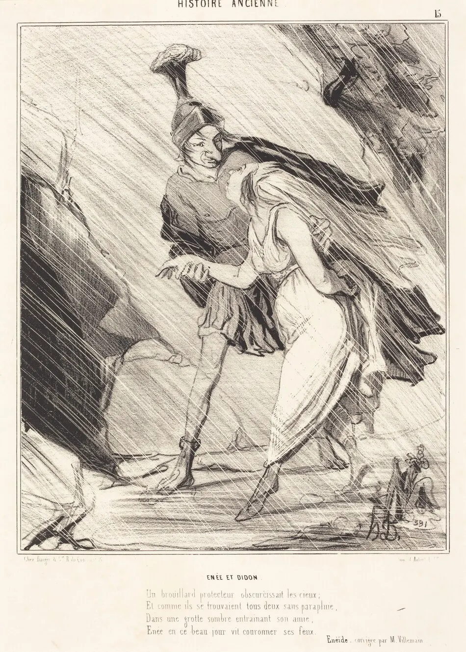Enée et Didon by Honoré Daumier