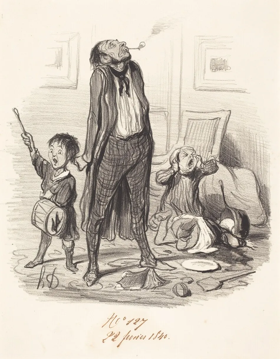 Poète classique composant une églogue... by Honoré Daumier