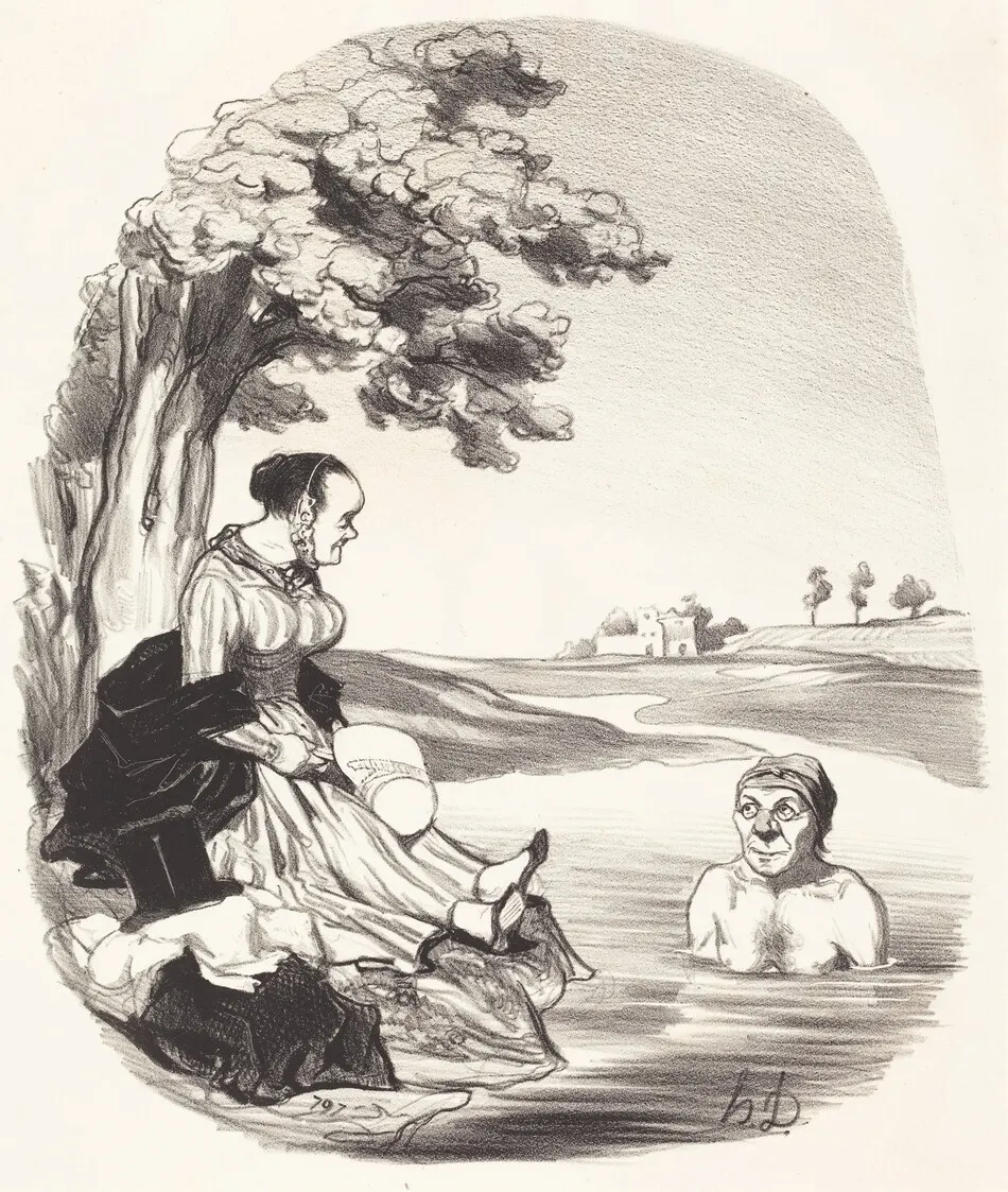 L'Eau est délicieuse... je t'assure... by Honoré Daumier