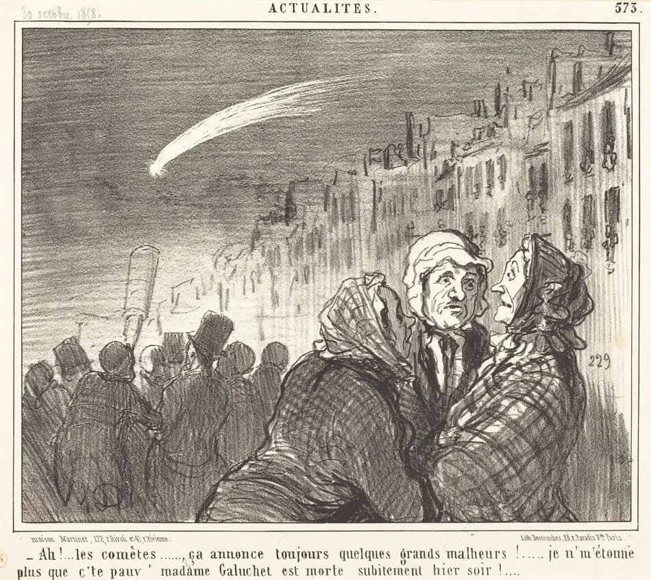 Ah!... les comètes... by Honoré Daumier