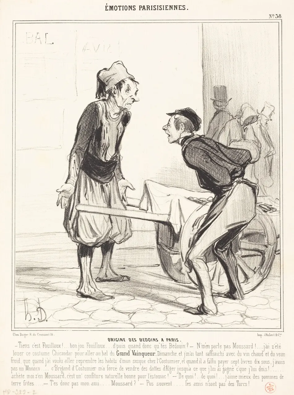 Origine des Bédoins a Paris by Honoré Daumier
