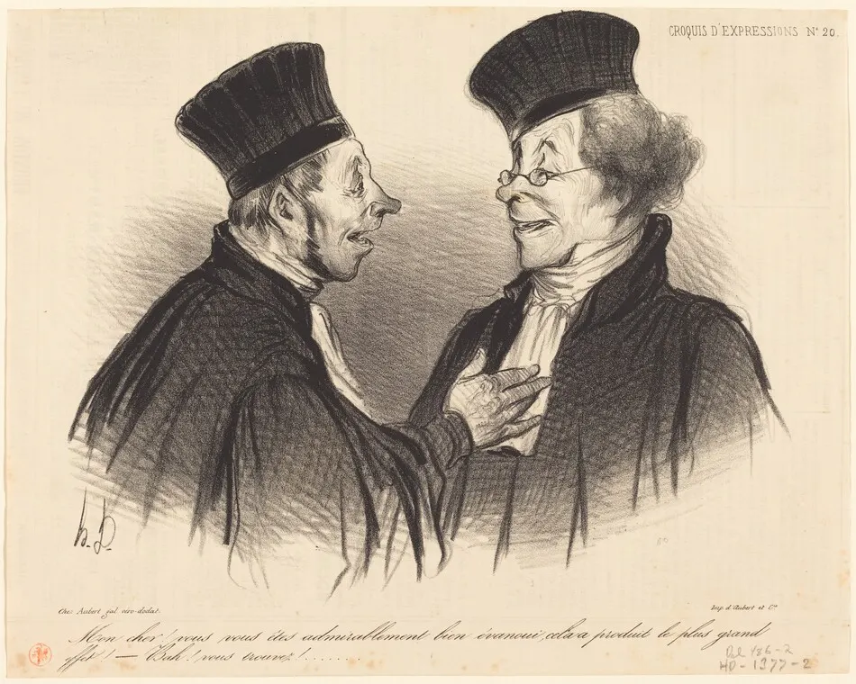 Mon cher! vous vous êtes admirablement... évanoui... by Honoré Daumier