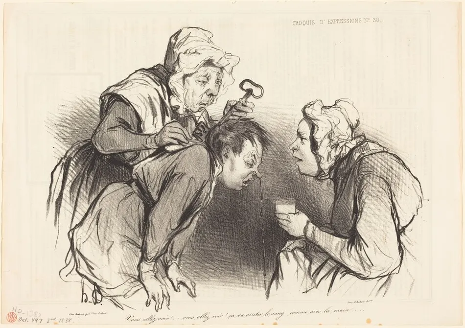 Vous allez voir!... ça va arrêter le sang... by Daumier, Honoré