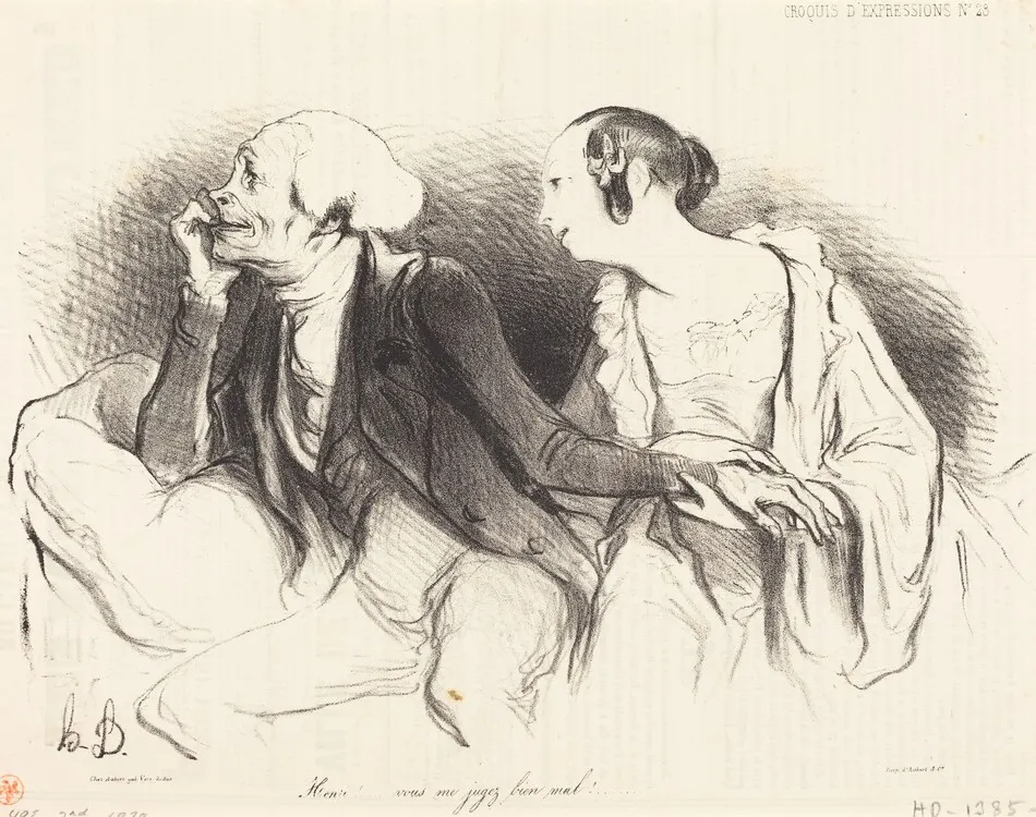 Henri!... vous me jugez bien mal!... by Honoré Daumier