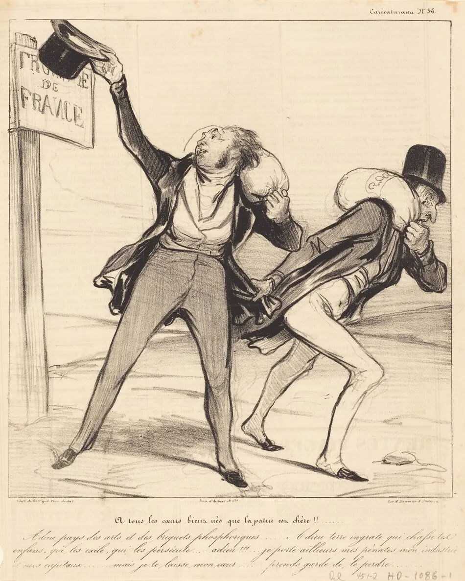 A tous les coeurs bien nés que la patrie est chère!!! by Honoré Daumier
