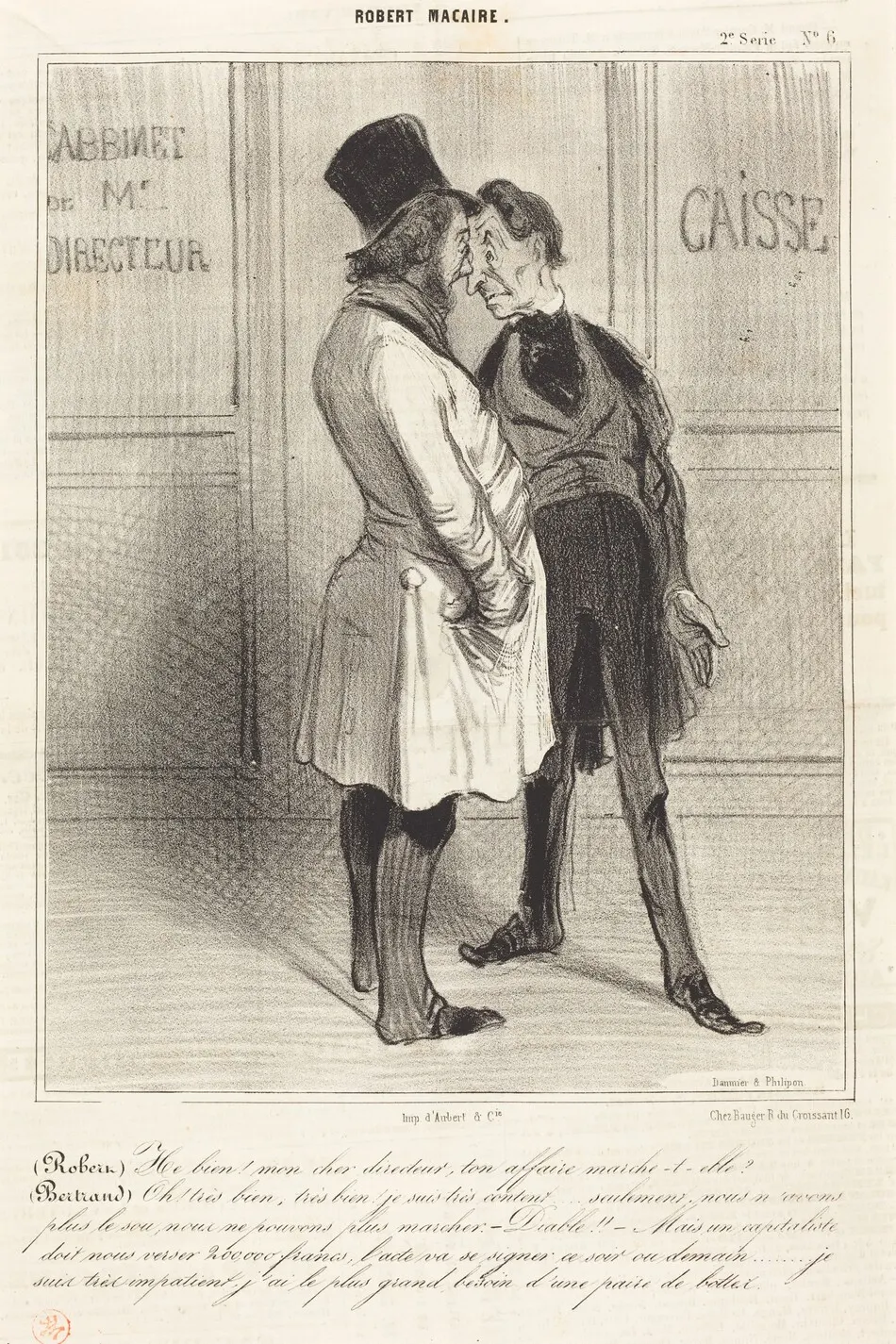 (Robert) Hé bien! mon cher directeur... by Honoré Daumier