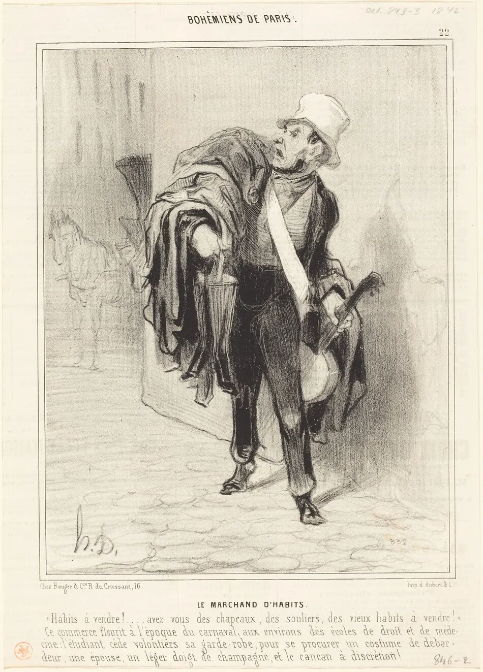 Le Marchand d'habits by Honoré Daumier