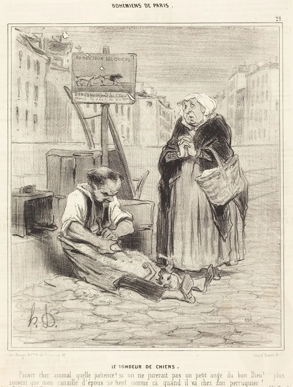 Le Tondeur de chiens by Honoré Daumier