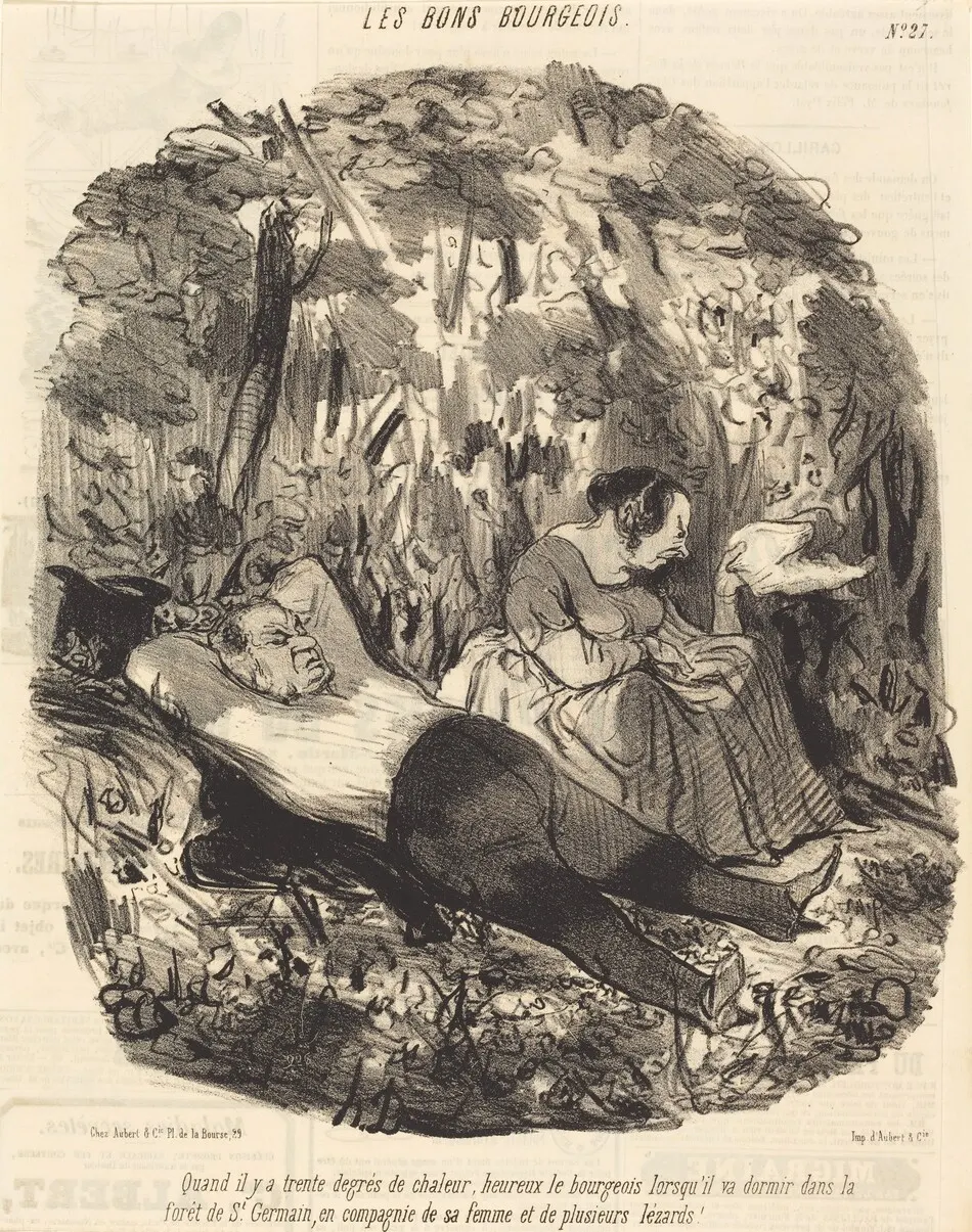 Quand il y a trente degrés de chaleur... by Honoré Daumier