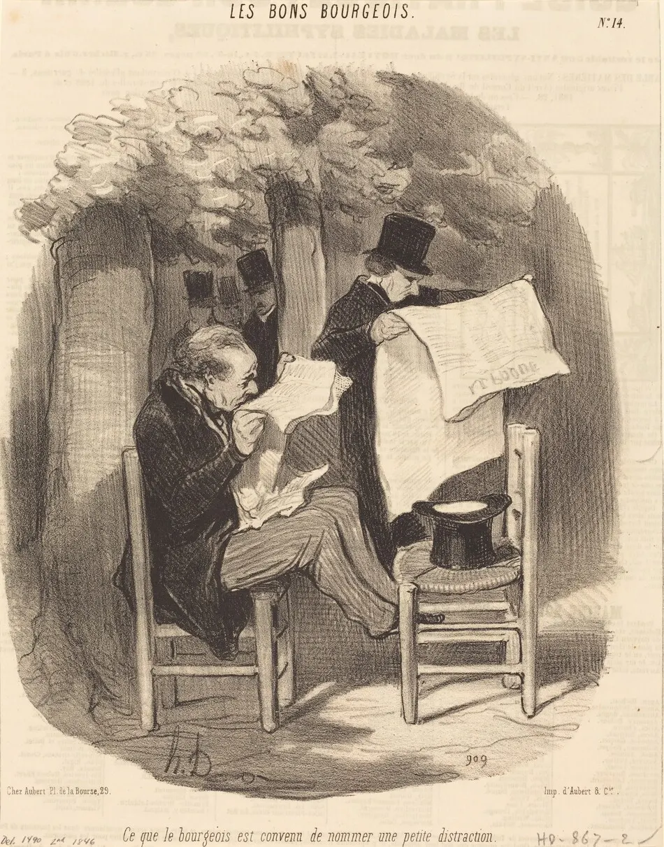 Ce que le bourgeois est convenu de nommer une... distraction by Honoré Daumier