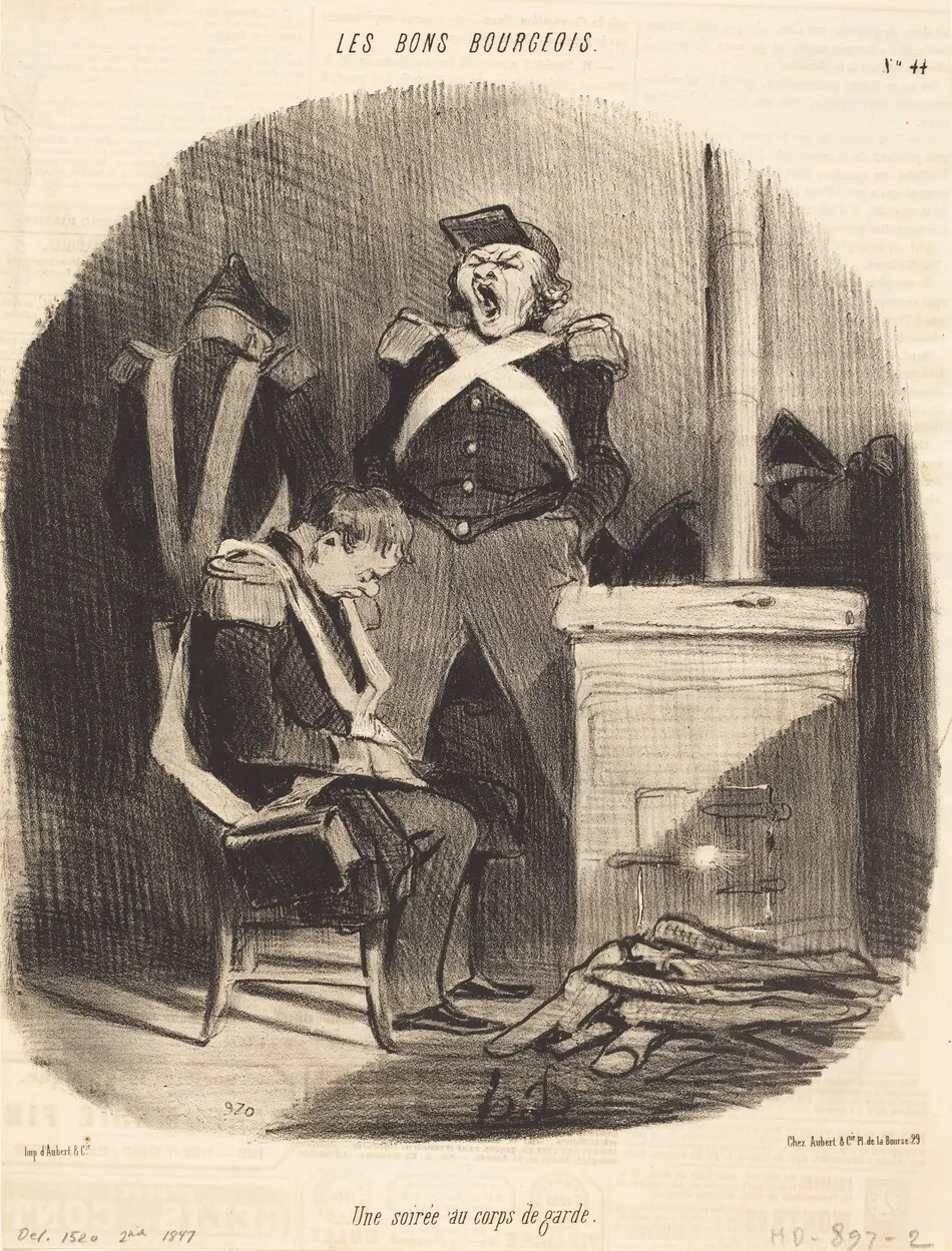 Une Soirée au corps de garde by Daumier, Honoré