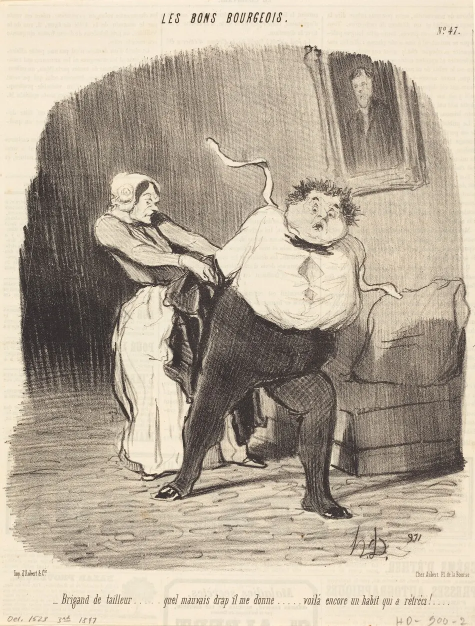 Brigand de tailleur... encore un habit... rétréci! by Honoré Daumier