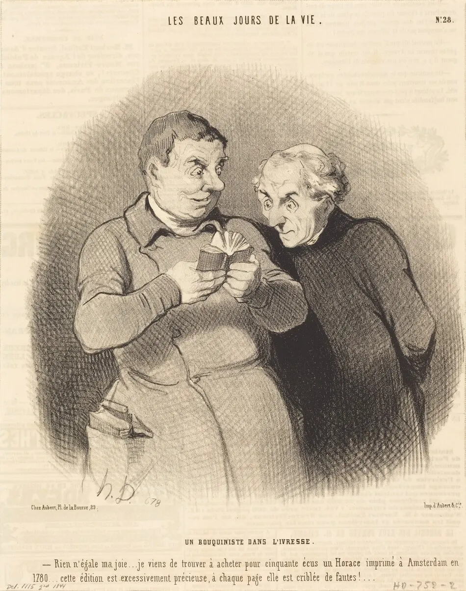 Un Bouquiniste dans l'ivresse by Daumier, Honoré
