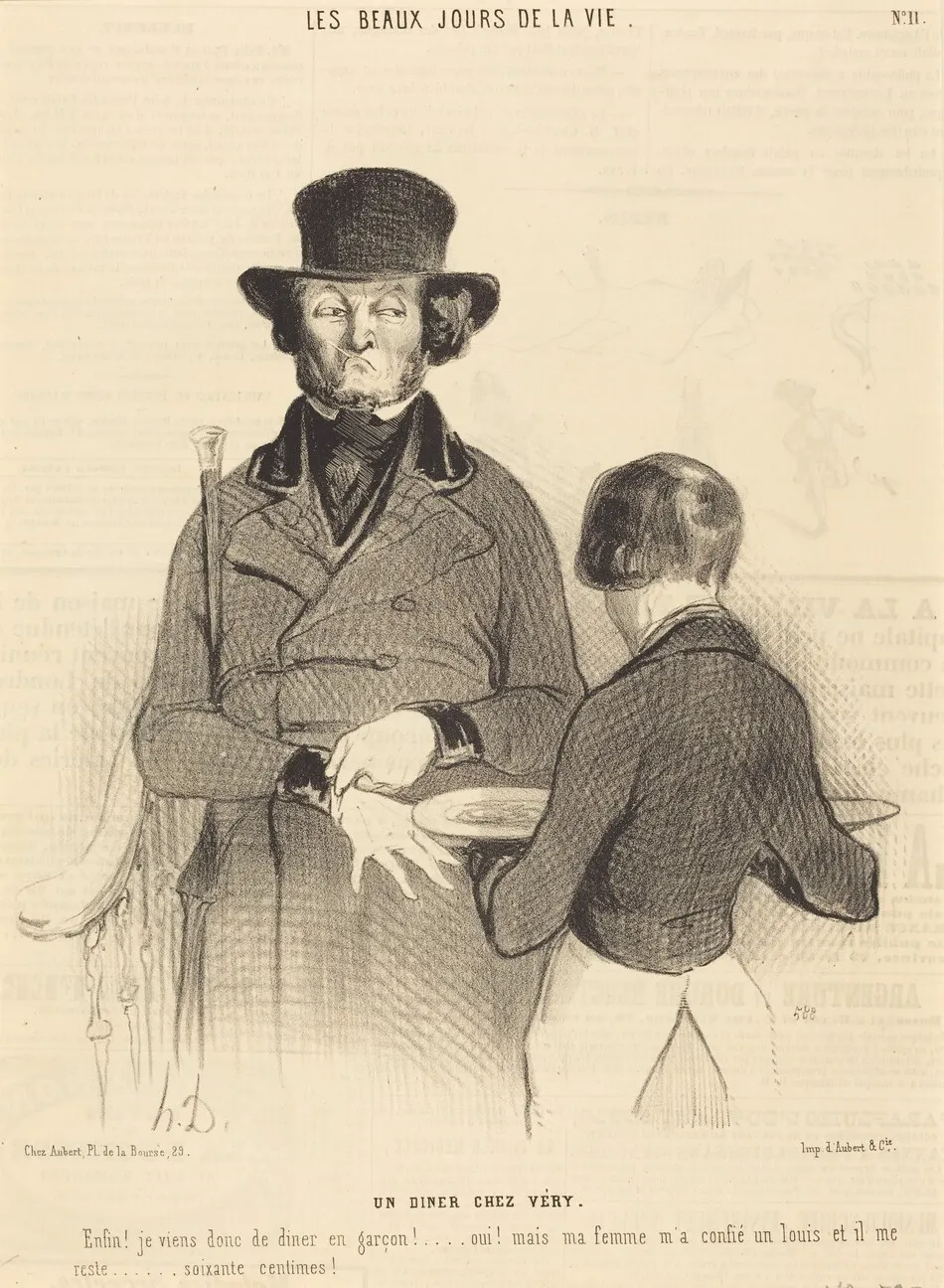 Un Diner chez Véry by Daumier, Honoré