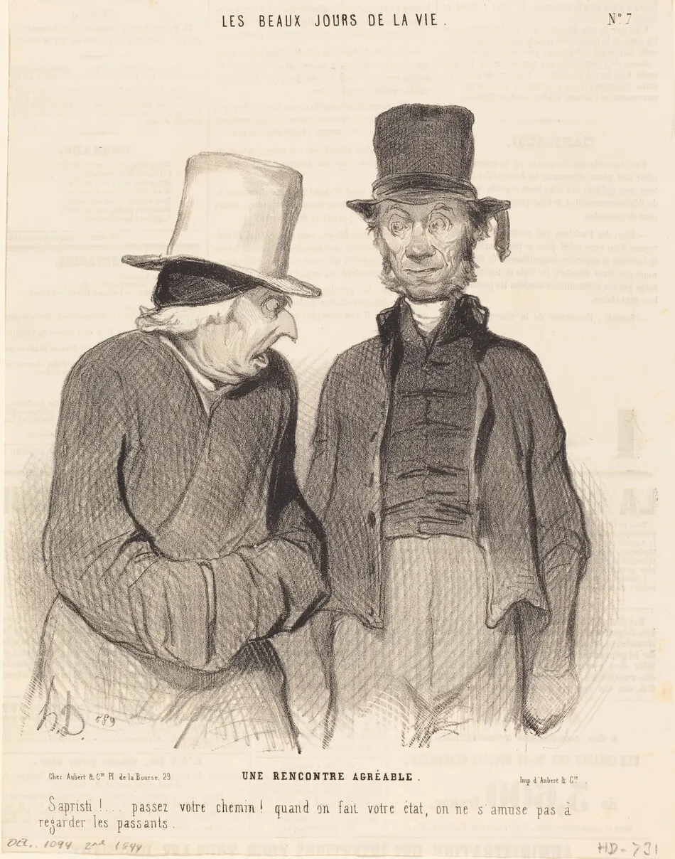 Une Rencontre agréable by Daumier, Honoré
