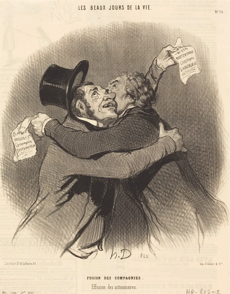 Fusion des compagnies by Honoré Daumier