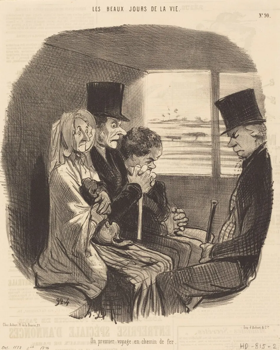 Un Premier voyage en chemin de fer by Daumier, Honoré