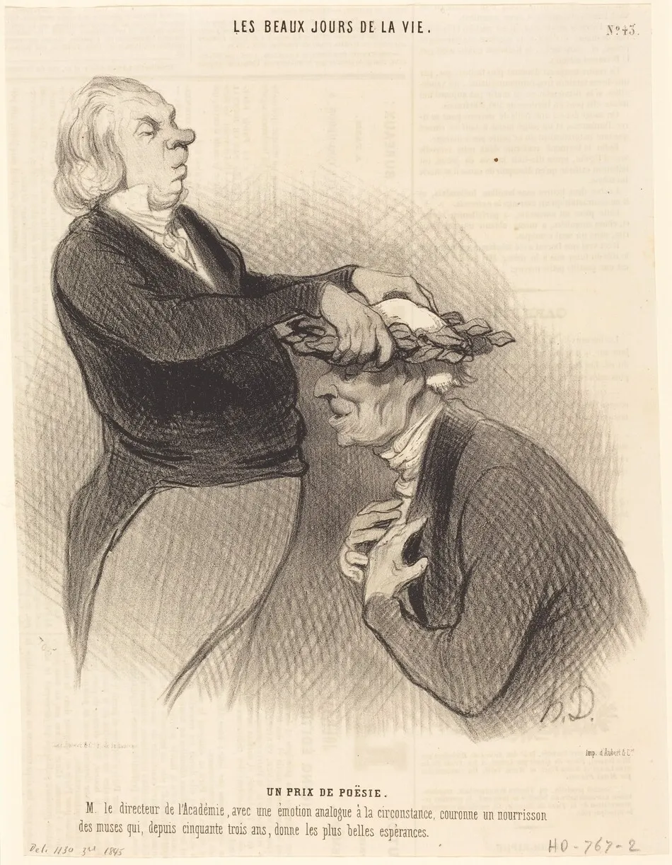 Un Prix de poésie by Daumier, Honoré
