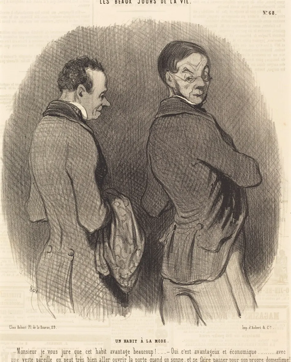 Un Habit a la mode by Daumier, Honoré