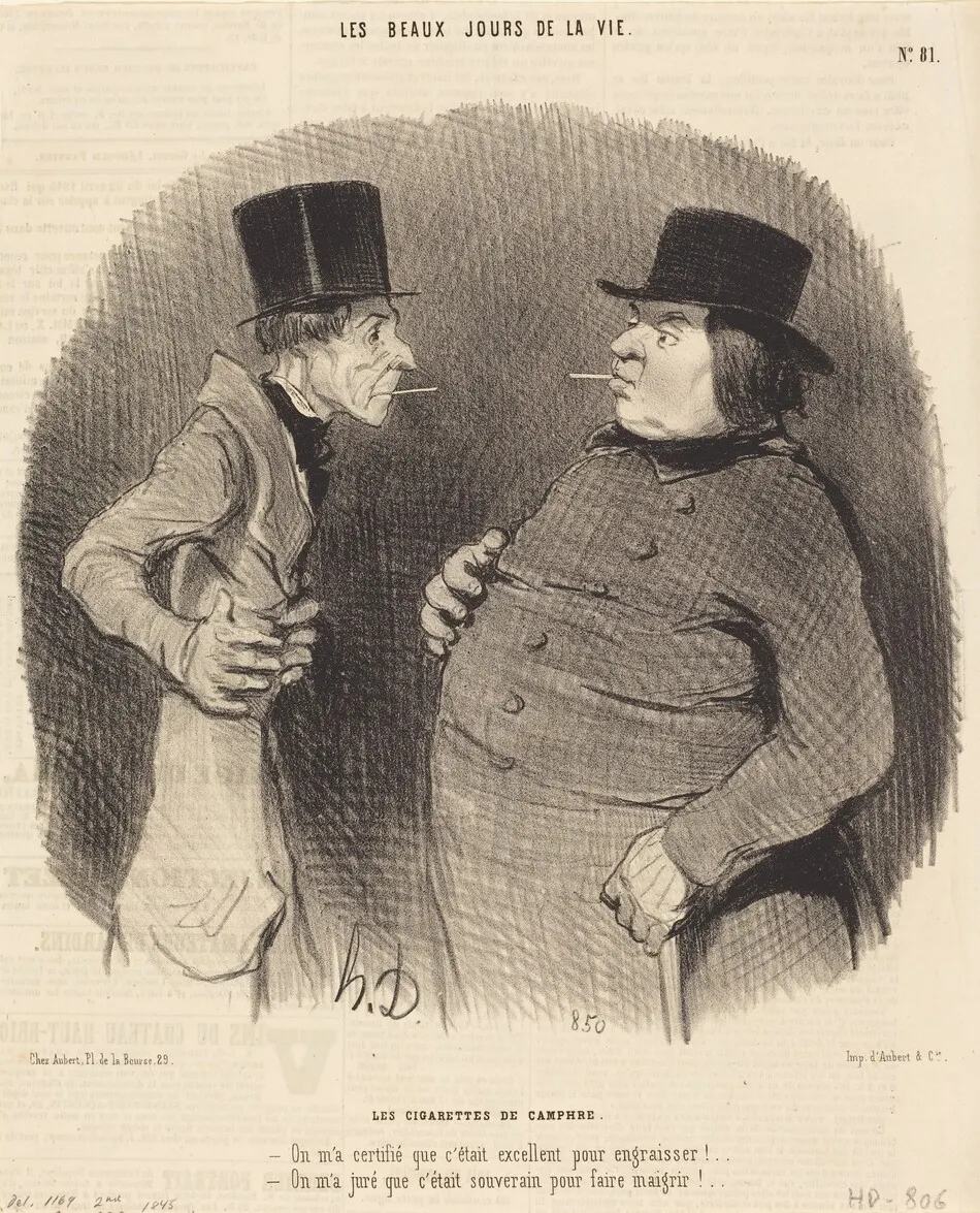 Les Cigarettes de camphre by Honoré Daumier