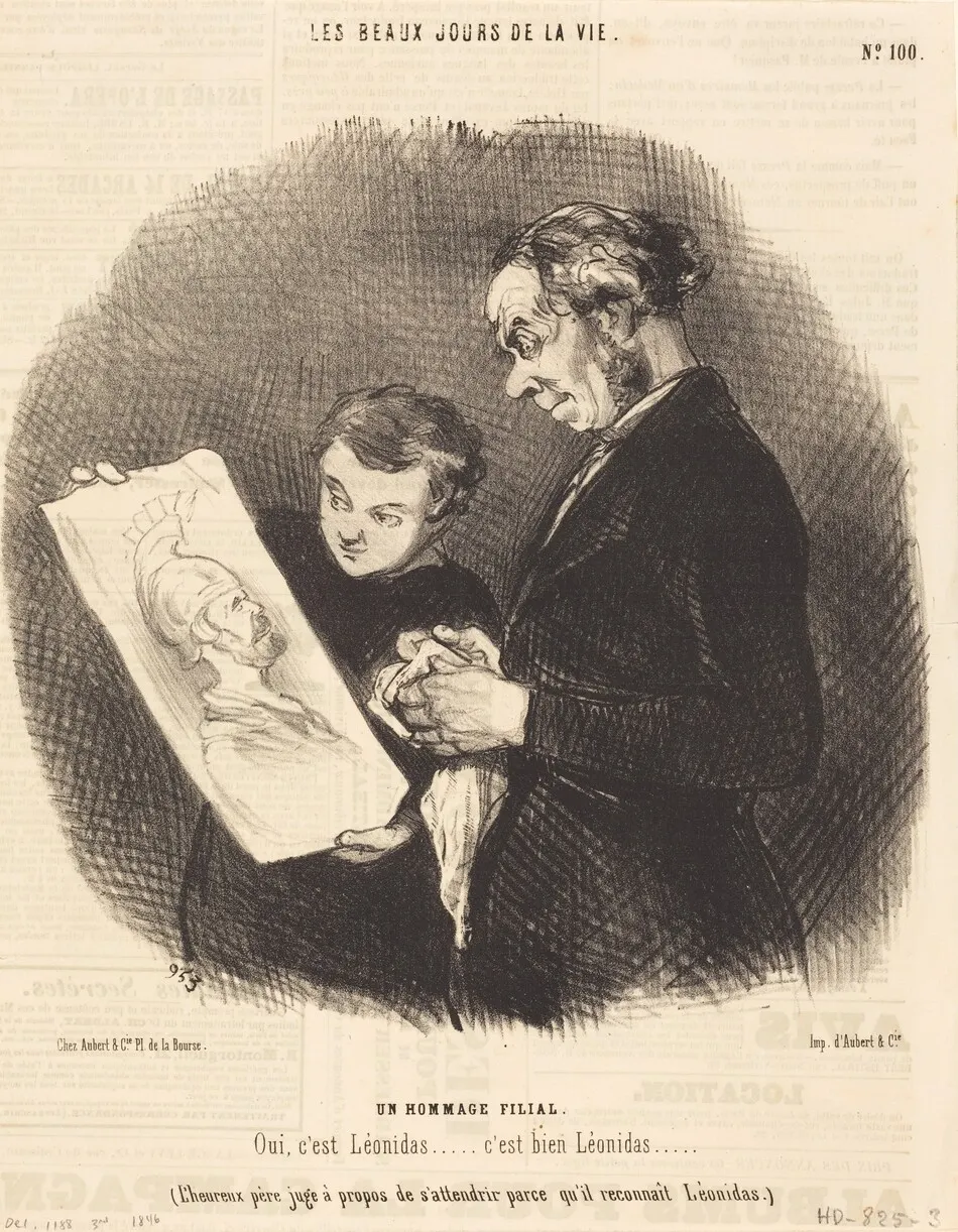 Un Hommage filial by Daumier, Honoré