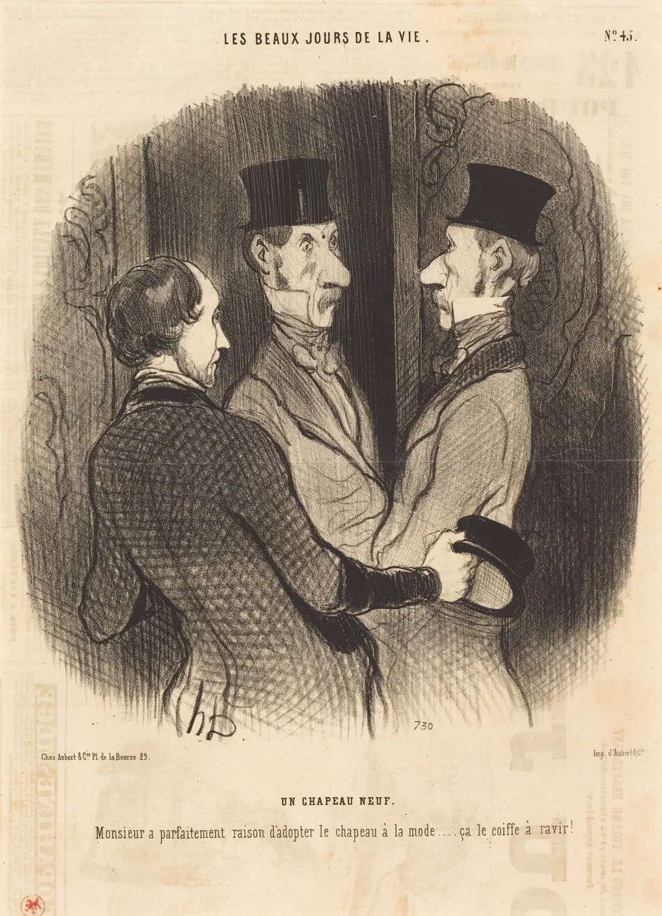 Un Chapeau neuf by Daumier, Honoré