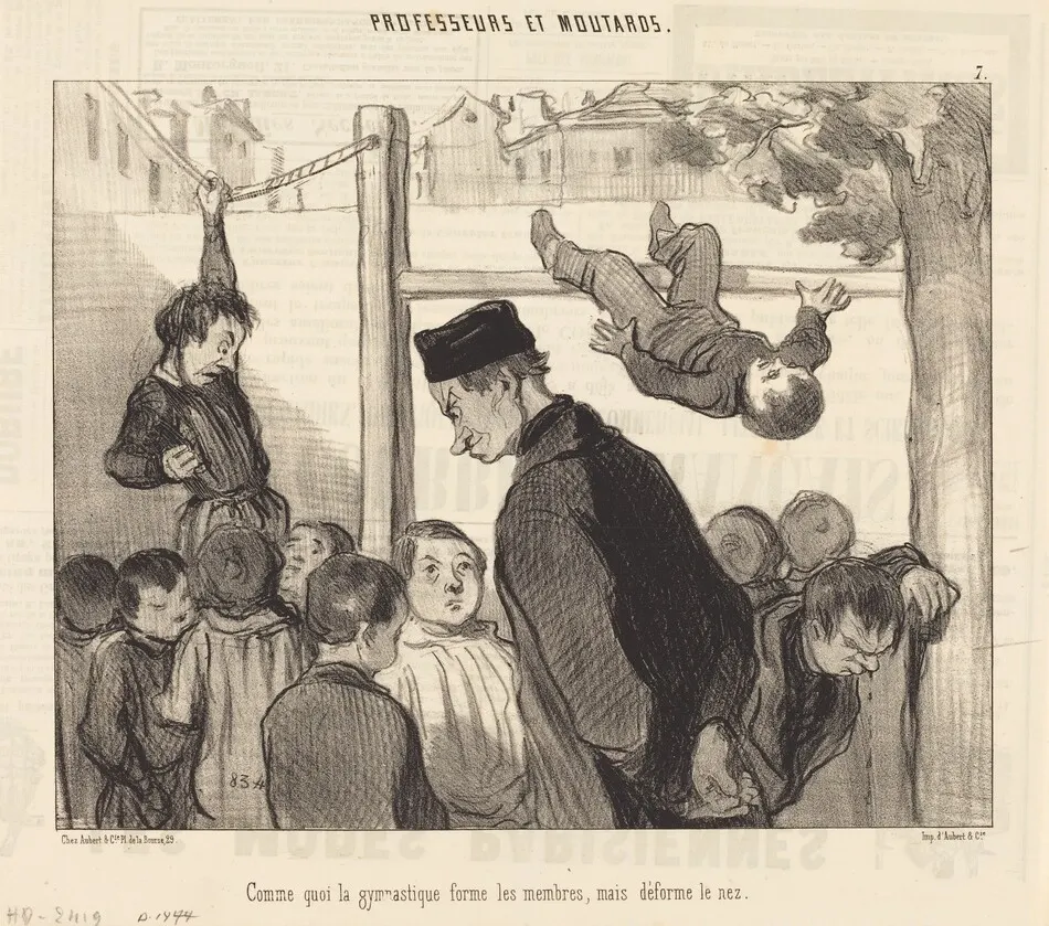 Comme quoi la gymnastique forme les membres... by Honoré Daumier