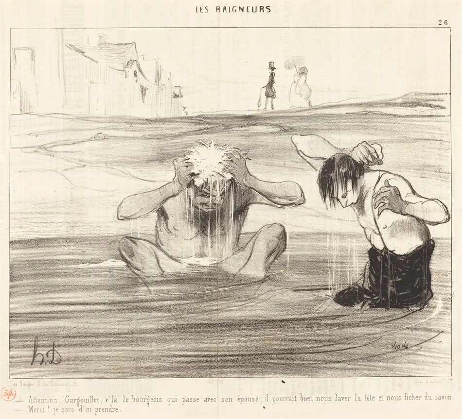 Attention, Gargouillet, v'la le bourgeois qui passe... by Honoré Daumier