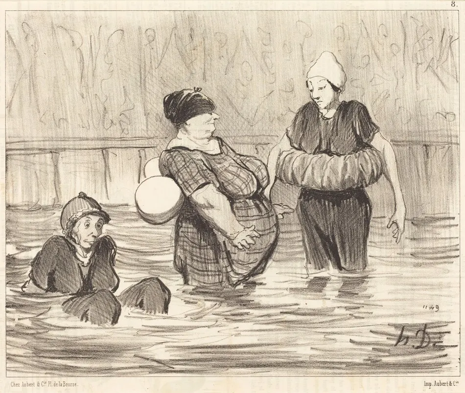 Les Baigneuses prudentes by Honoré Daumier