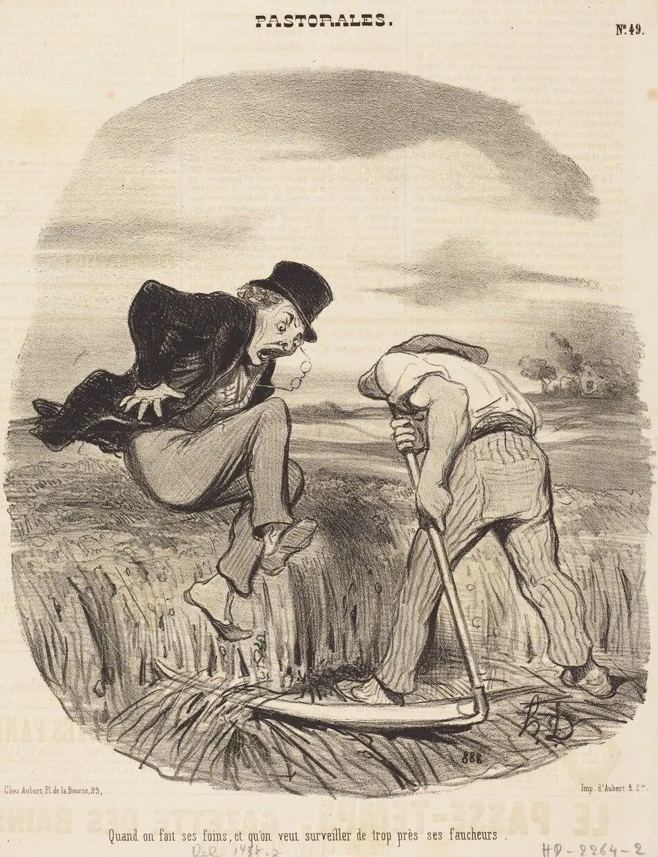 Quand on fait ses foins... by Honoré Daumier