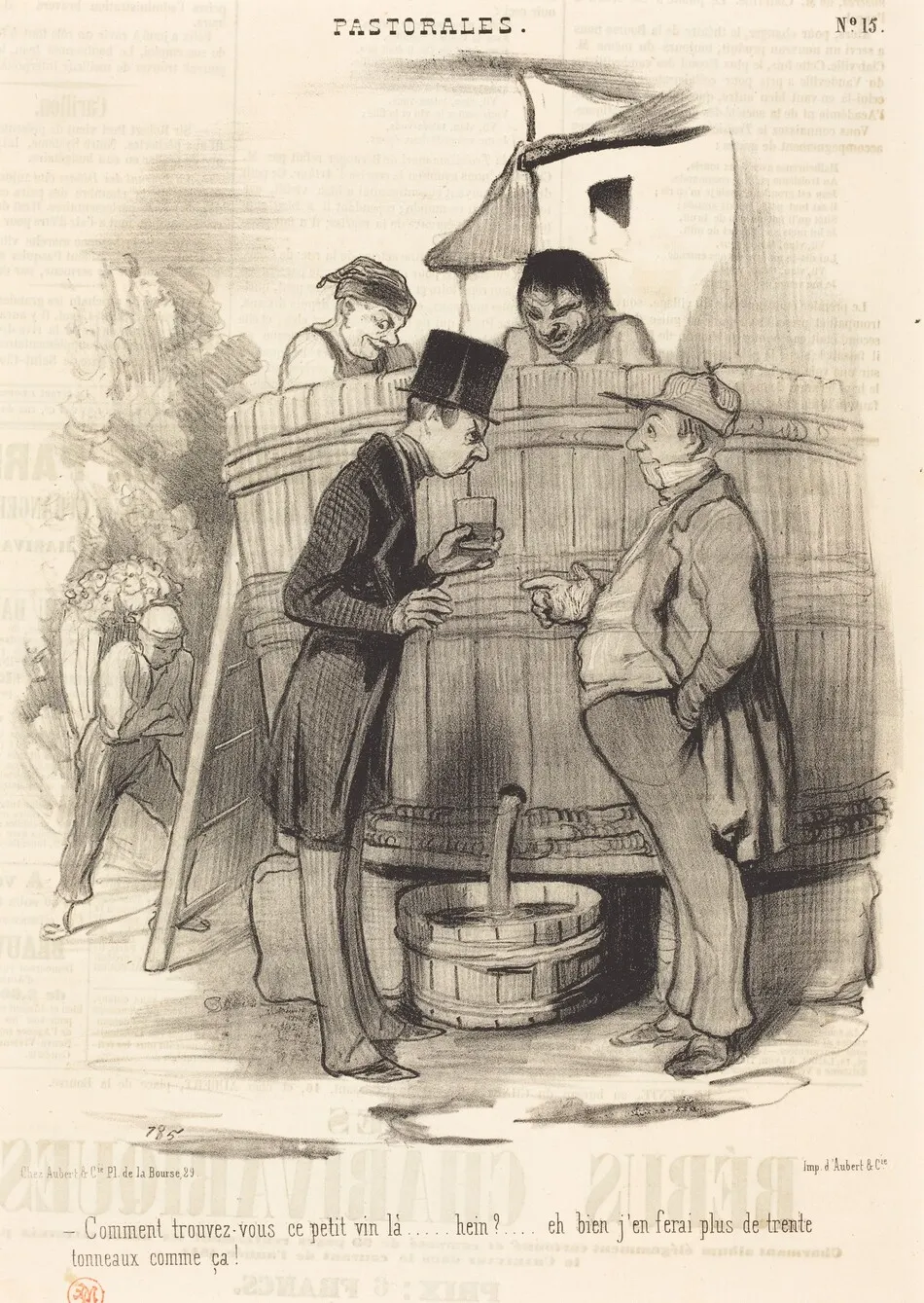 Comment trouvez-vous ce petit vin-la... by Honoré Daumier