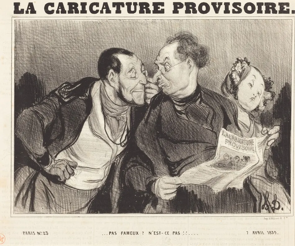 Pas fameux? N'est-ce pas!!... by Honoré Daumier