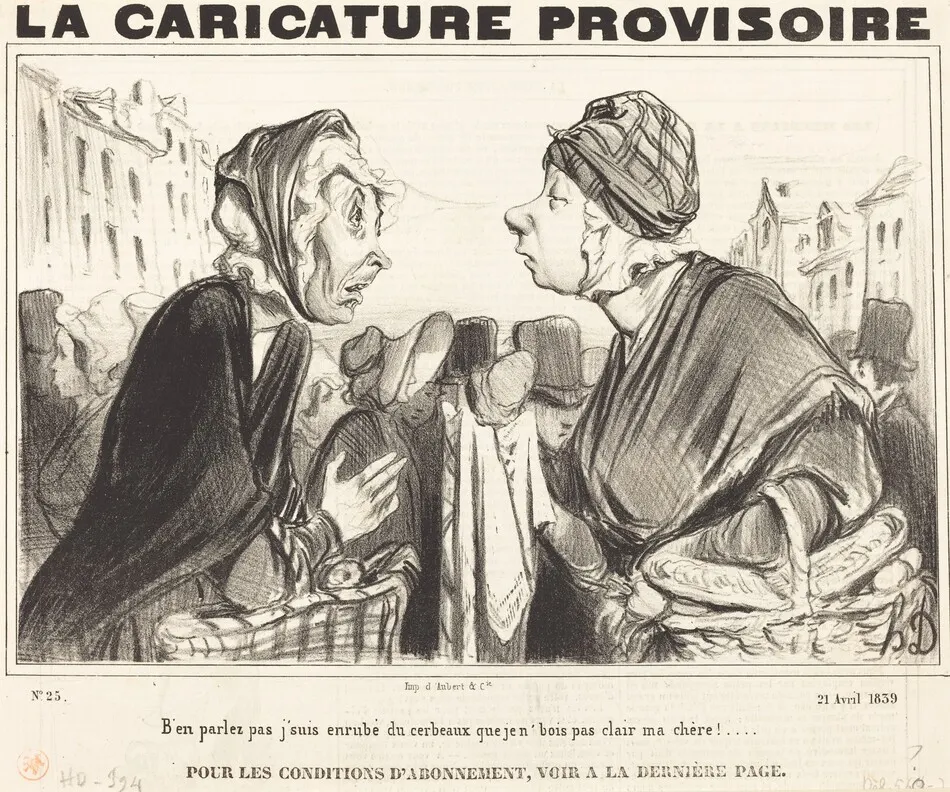 B'en parlez pas j'suis enrubé du cerbeaux... by Honoré Daumier