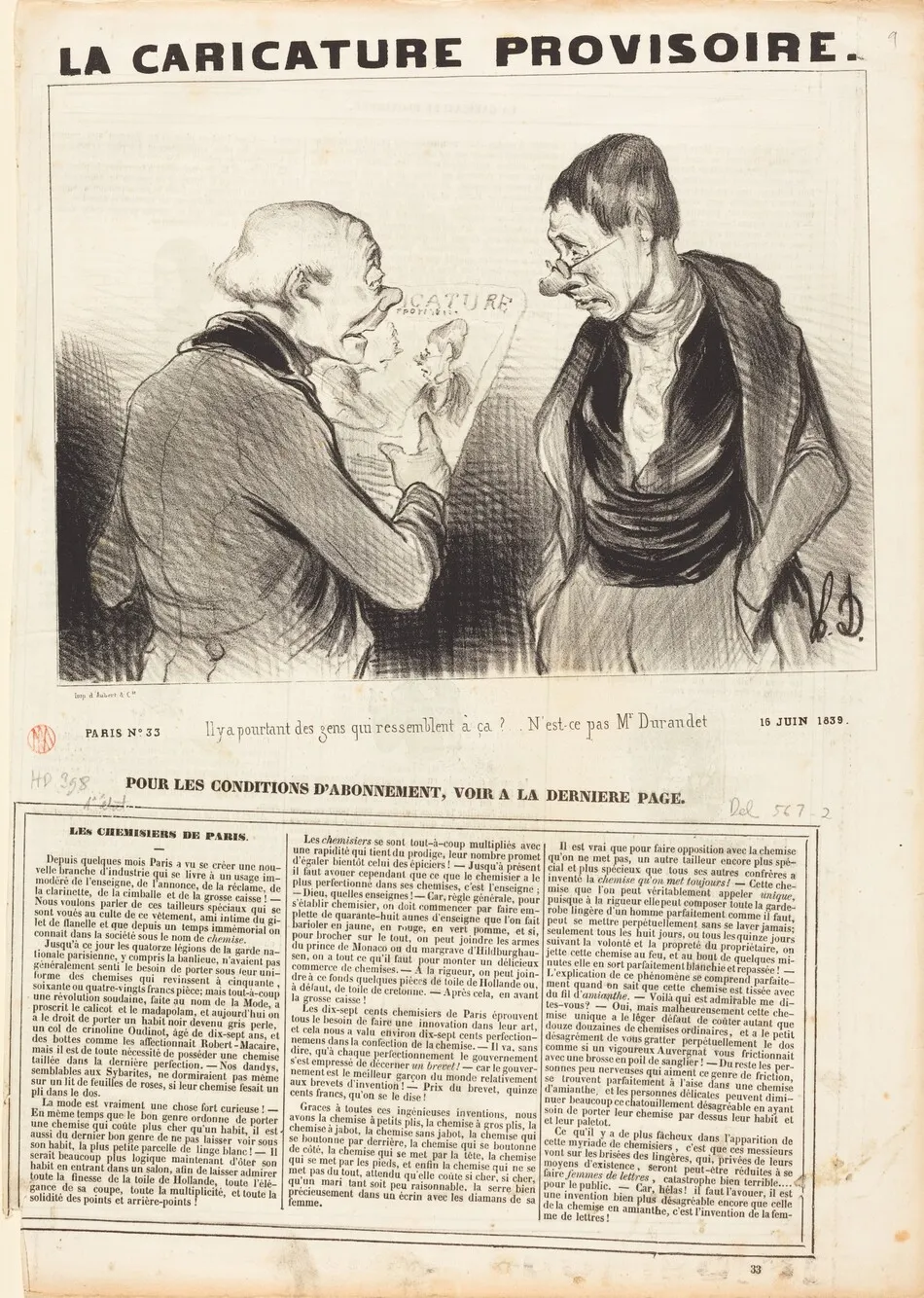 Il y a pourtant des gens qui ressemblent a ça! by Honoré Daumier