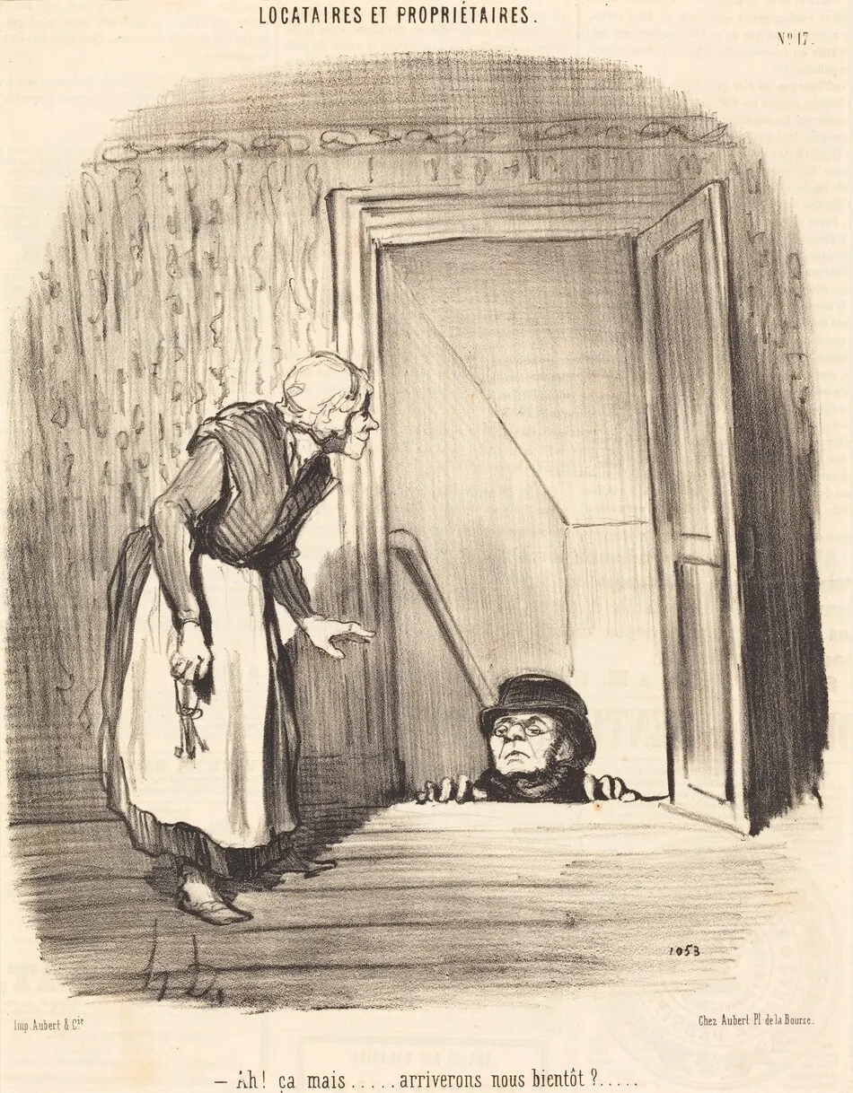 Ah! ça mais... arriverons-nous bientôt? by Honoré Daumier