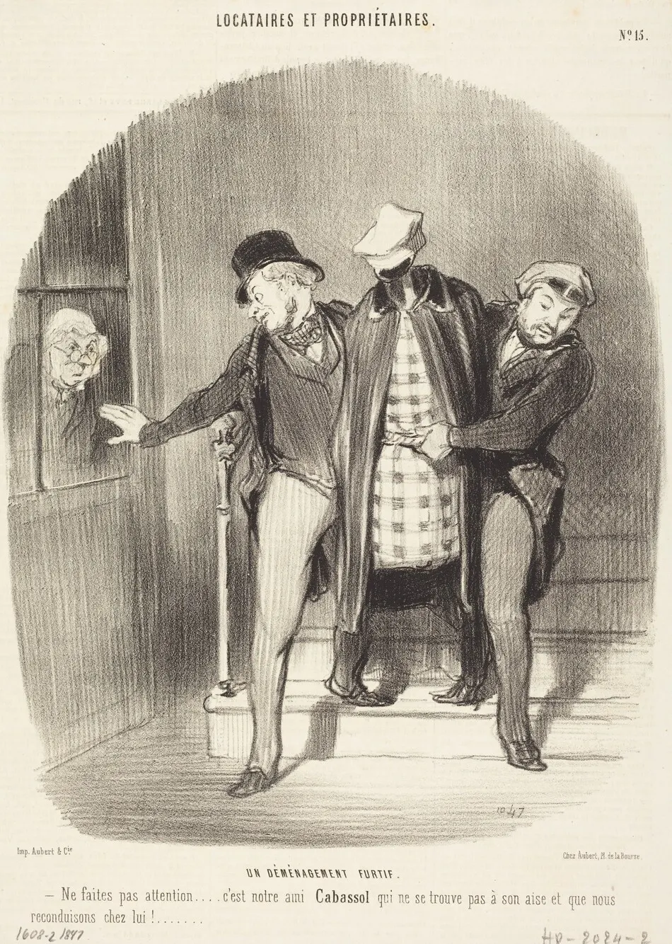 Un Déménagement furtif by Daumier, Honoré