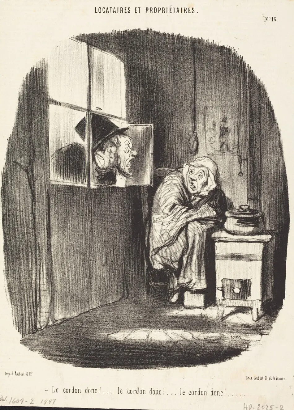 Le Cordon donc!... by Honoré Daumier