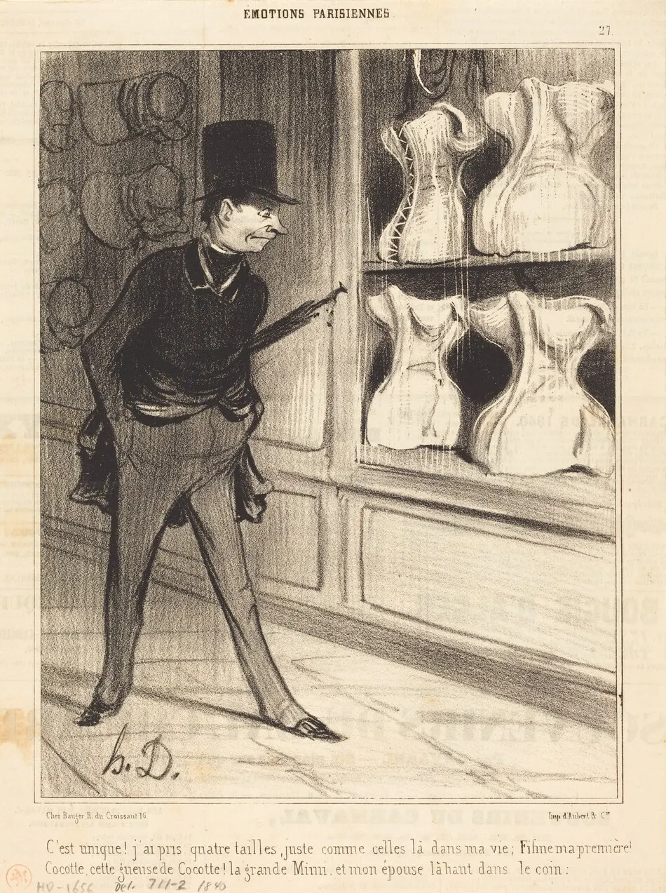 C'est unique! j'ai pris quatre tailles... by Honoré Daumier